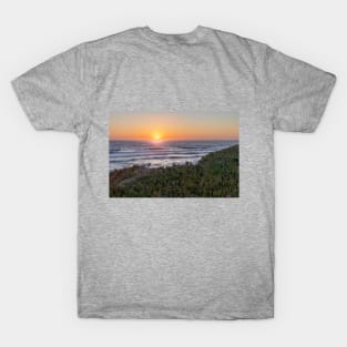 Sand Dunes and Plants during Sunset at the Beach T-Shirt